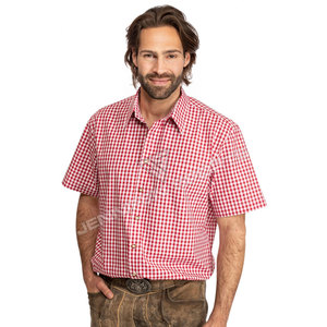 Chemises de fête Oktoberfest pour hommes à manches courtes, blanches et rouges, style bavarois, prix raisonnable, service OEM - Product Image 2