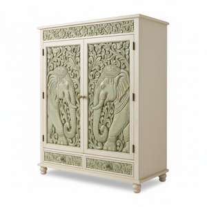 Exportador Indio de Gabinetes de Almacenamiento de Madera con Motivo de Elefante Hechos a Mano para el Hogar o la Oficina, Disponibles a un Precio Accesible - Product Image 5