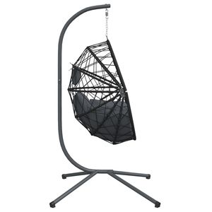 Fauteuil suspendu en forme d'œuf anthracite - Product Image 5