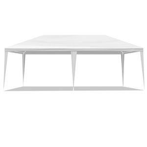 Tente de réception en maille 10x20FT avec auvent en PVC imperméable, 6 parois latérales en maille, structure en acier thermolaqué pour abri extérieur - Product Image 2