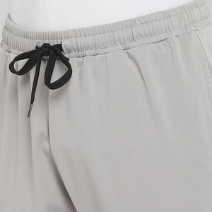 <b>Men's</b> Gray Tracksuit Set Full Sleeve <b>Half</b>-<b>Zip</b> <b>Jacket</b> With Drawstring Pants Solid Color Casual Wear Spring Breathable Polyester - Product Image 6