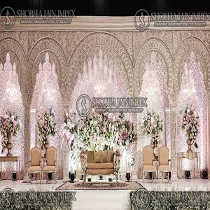 เวทีงานแต่งงานแบบเปิดโล่งสไตล์ดั้งเดิม งานแต่งงานกลางแจ้งธีมสีขาวและสีทอง - Product Image 4