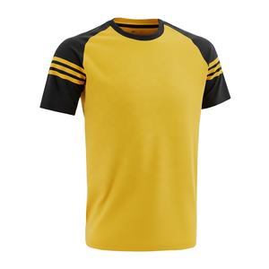 Maillot de football GAA gaélique à col rond extensible en jersey 100% polyester imprimé par transfert thermique sur mesure avec manches rayées 240g unisexe - Product Image 4