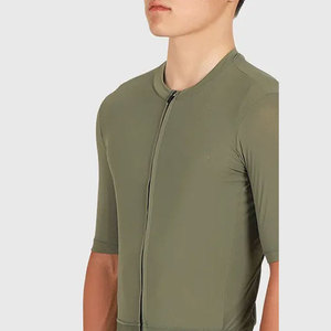 Ensemble de maillot de cyclisme pour homme, vert olive, manches courtes, respirant, séchage rapide, spandex, polyester, kit de vélo pour adultes - Product Image 3