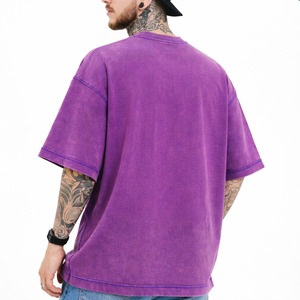 Camiseta Casual Gráfica para Hombre al por Mayor, Tendencia de Verano, Color Personalizado, Tejido con Estampado, Lavado Ácido, Talla Grande - Product Image 2