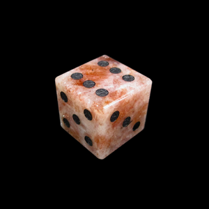 Stone Sunstone D6 <b>Dice</b> Cube Natural Gemstone Crystal Stone D6 <b>Dice</b> Engraved Stone Custom <b>Dice</b> <b>Sets</b> - Product Image 2