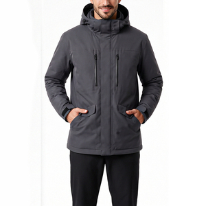 Veste de ski imperméable à capuche pour homme avec fermeture éclair et logo personnalisé, vêtements d'hiver pour homme, veste chaude pour homme - Product Image 3