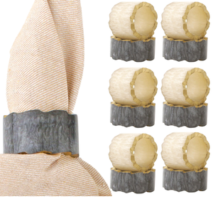 Anillo de Servilleta de Resina de Moda, Diseño en Blanco y Negro, Anillo de Servilleta de Resina para Mesa, Diseño Personalizado para Eventos de Boda - Product Image 1