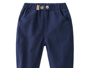 Pantalon droit décontracté pour garçon, style gentleman, en coton uni, séchage rapide, léger - Product Image 5