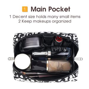 Piccola Borsa Cosmetica con Stampa Ghepardo e Cerniera, Graziosa Pochette da Viaggio con Scomparti, Mini Borsetta per Accessori - Product Image 2