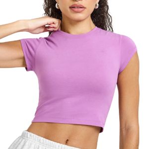 T-shirt de sport court à manches courtes pour femme, respirant et extensible, idéal pour la gym et le yoga – Fournisseur OEM ODM - Product Image 5