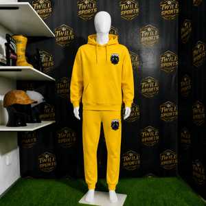 Sudadera con Capucha de Forro Polar para Hombre con Logotipo de MMA, Amarilla, Corte Regular, Diseño con Bolsillos, Ropa Casual de Invierno, 100% Algodón, Antiarrugas - Product Image 5