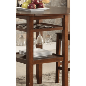 Table de salle à manger à hauteur de comptoir avec finition cerise Tartys - Product Image 5