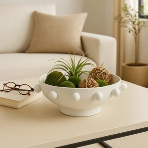 ชามเซรามิกทำมือ ดีไซน์ลายคลื่นทันสมัย ไม่เคลือบสี ใช้ตกแต่งบ้าน - Product Image 4