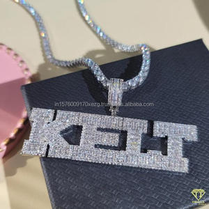 Collier pendentif en diamant moissanite de haute qualité « LOLA », bijoux plaqués or, fournisseur en gros - Product Image 6