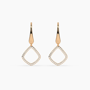 ต่างหูเพชรทรงบริลเลียนต์วินเทจทองคำ 14KT แท้ ได้รับการรับรองจาก IGI ชุบทอง เหมาะสำหรับผู้หญิง ใช้ในงานแต่งงาน - Product Image 4