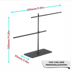 Minimalist Jewelry Stand With Dual Bar Efficient Display Anti <b>Tangle</b> Holder For Bracelets Necklaces Stable Base Modern Organizer - Product Image 5
