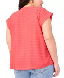Blusa a maniche corte a collo Modulare taglie forti | Vince Camuto - Product Image 2