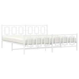 โครงเตียงเหล็กเคลือบสีขาวแบบเต็มตัว รูปทรงสี่เหลี่ยมผืนผ้า - Product Image 4