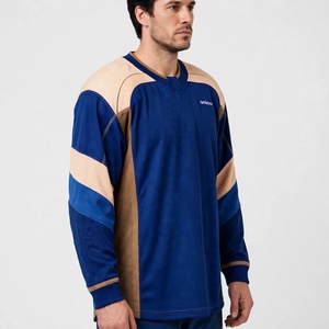 เสื้อฮอกกี้น้ำแข็งแขนยาวสีสันตามสั่งสำหรับผู้ชาย คอวี ระบายอากาศได้ดี ผลิตจากผ้าตาข่ายโพลีเอสเตอร์ 100% ทรงปกติ ด้านหน้า - Product Image 3