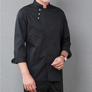 Uniforme de Chef en Coton en Gros, Haute Qualité, Respirant, Manches Longues, Unisexe, Vêtements de Cuisine, Broderie Personnalisée pour Hôtels - Product Image 3
