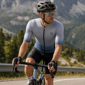 Maillot de cyclisme pour homme avec logo personnalisé OEM, sublimation, coupe aérodynamique, séchage rapide, fermeture éclair intégrale, avec poches arrière - Product Image 4
