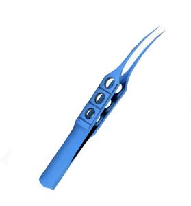 Pince manuelle de haute qualité pour la ligature des cordes oculaires, 0,12 mm, en titane angulaire, acier inoxydable recouvert d'un revêtement bleu, micro-ophtalmique, CE - Product Image 4
