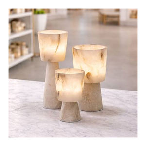 Supports de bougies chauffe-plat rustiques en marbre faits à la main, pots blancs, formes personnalisées, brûleurs d'encens – Approvisionnement direct usine, meilleure qualité - Product Image 1