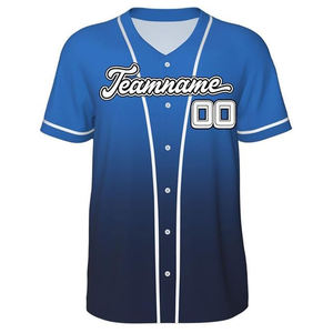 Uniformes Deportivos de Béisbol Personalizados al por Mayor de Fábrica, Impresión Digital, Transpirables, Tallas Grandes, 100% Poliéster - Product Image 2