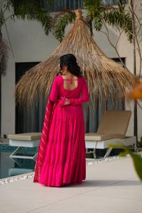 Vestido de novia con diseño de estilo de Color rosa de diseñador de lujo, Colección Salwar para novias, niñas, mensaje directo para pedidos indios - Product Image 3
