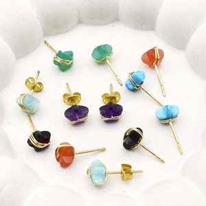 Boucles d'oreilles étoile turquoise, boucles d'oreilles en fil plaqué or, bijoux célestes faits à la main, cadeau pour elle - Product Image 6