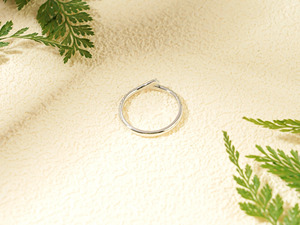 Bague en or blanc 14 carats avec nœud papillon et diamants cultivés en laboratoire sertis pavé - Product Image 2