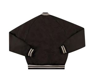 Chaqueta universitaria de satén personalizada de alta calidad para hombre, transpirable, bordada, estilo béisbol. - Product Image 2