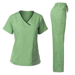 Vente en gros directe du fabricant, ensembles d'uniformes d'infirmière unisexes personnalisables avec logo, tailles plus grandes 3XL, 100% coton tissé - Product Image 4