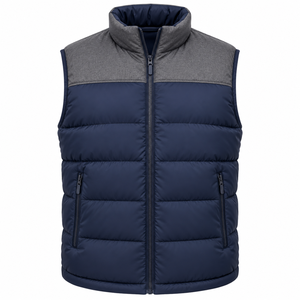 Chaleco Acolchado de Invierno para Hombre, Cuello Alto, Sin Mangas, Transpirable, de Secado Rápido, Ecológico, Cortavientos, con Cierre - Product Image 1