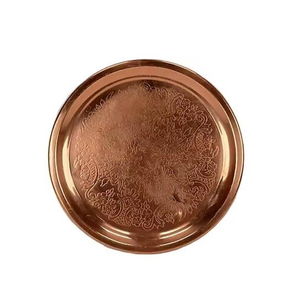 Antique Copper Charger Plate Minimalist Western Design Eco-Friendly <b>Party</b> <b>Table</b> Dishes & Plates - Product Image 1