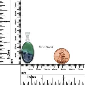 Colgante de Jade Nefrita en Forma de Gema, Chapado en Plata sobre Latón, Amuletos y Colgantes de Moda, Collares de Moda para Unisex - Product Image 3