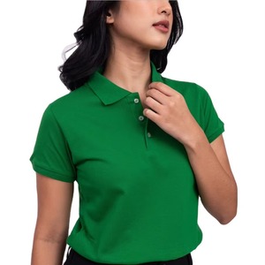 เสื้อโปโลแขนสั้นผู้หญิงแบบเรียบ  รับทำโลโก้ เสื้อยืดกอล์ฟผู้หญิง OEM เสื้อคอปกผู้หญิงระบายอากาศดี ขายส่งจากโรงงาน - Product Image 4