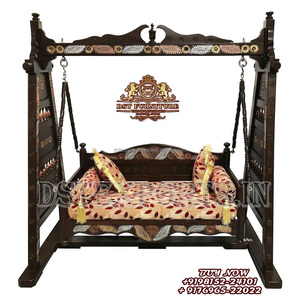 Jhula de madera de teca de primera calidad para decoración del hogar Columpio tallado a mano en madera de teca Compre en línea Columpio tallado de madera al mejor precio Reino Unido - Product Image 3