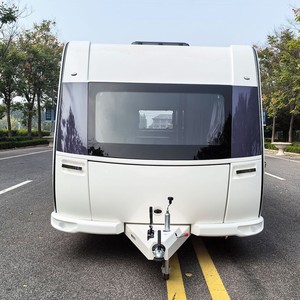 Lightweight Family Camper Road Travel Trailer Caravan RV with <b>Kitchen</b> Bathroom Sleeping Space Modern Design - Product Image 2