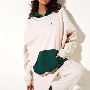 Ensemble décontracté d'hiver pour femme, pull en molleton de coton de couleur unie, sweat-shirt oversize et pantalon long, coupe ample 2026 - Product Image 5