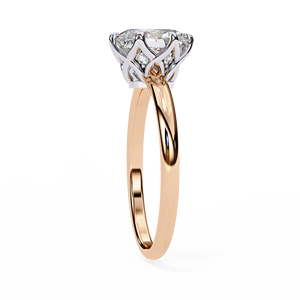 Anillo de Compromiso con Diamante Ovalado de 1 Quilate Cultivado en Laboratorio, Diseño Exclusivo, Oro de 14K, Certificado IGI, Diamante VS DEF para Aniversario o Boda - Product Image 6