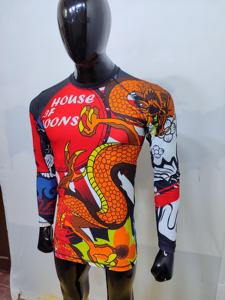 Rashguard personnalisé MMA BJJ pour femmes, tissu 240 GSM, chemise de compression sublimée, fabricant OEM, rashguard manches longues pour hommes - Product Image 3