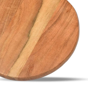 Planche à découper en bois d'acacia occidental avec poignée, planche à pizza, 100% écologique - Product Image 4