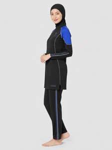 Ensemble de burkini athlétique musulman modeste deux pièces, design personnalisé, maillot de bain pour femmes, respirant, séchage rapide, haute qualité, en gros - Product Image 5