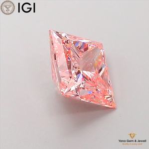 Diamant de laboratoire CVD, clarté VS1, couleur rose vif fantaisie, taille princesse, 2,00 carats, certifié IGI pour la perfection des bijoux - Product Image 6