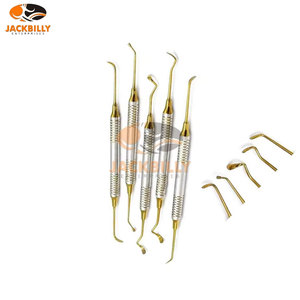 Kit de Elevación de Senos de Alta Calidad, 5 Piezas, con Casete de Acero Inoxidable, Juego de Instrumentos Dentales Chapados en Oro para Cirugía Oral Profesional - Product Image 3