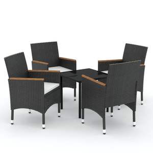 Conjunto de Comedor para Jardín en Negro - Product Image 2