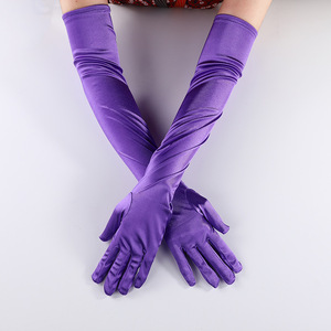 Vente Flash : Gants de Soirée en Satin Multicolores pour Femme, Longueur Poignet, pour Mariage, Cosplay et Spectacles - Product Image 4