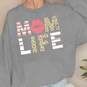 Sudaderas Casuales con Estampado de Leopardo para Mujer - Tejido de Punto MOM LIFE - Product Image 3